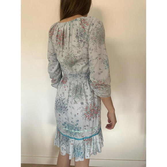 Vintage Youngland Praire Floral Milkmaid Picnic Dress - Picture 1 of 9